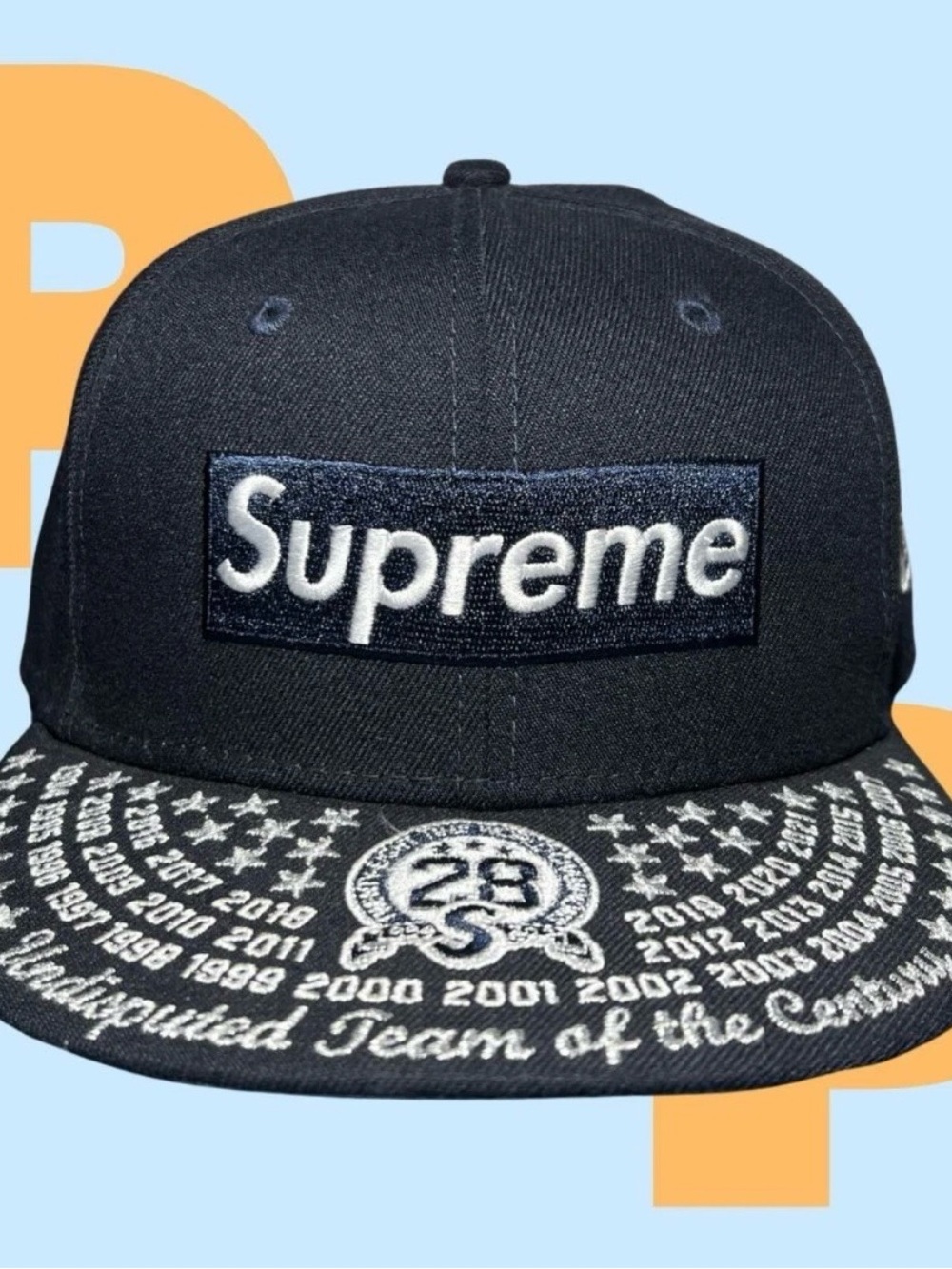 Supreme Undisputed Box Logo New Era Fitted Hat (7 1/4)